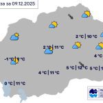 Во Битола сончево со умерена облачност, температурата до 11 степени