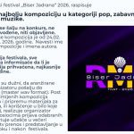 Објавен конкурс за нови композиции, фестивал “Бисер на Јадранот” 2026, повик за пејачи, автори од Македонија